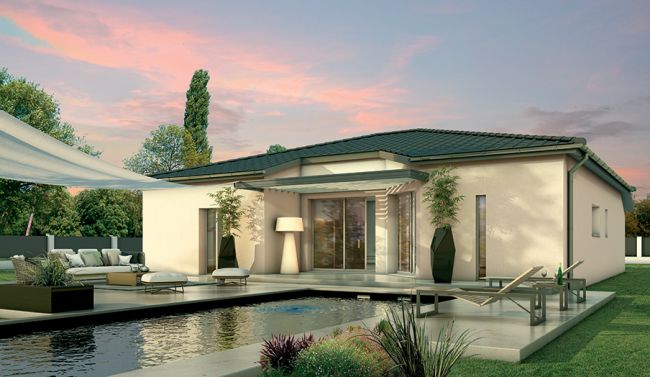 Lisle-sur-tarn 81310, villa contemporaine avec beau terrain - Demeures d'Occitanie constructeur à Albi (81)