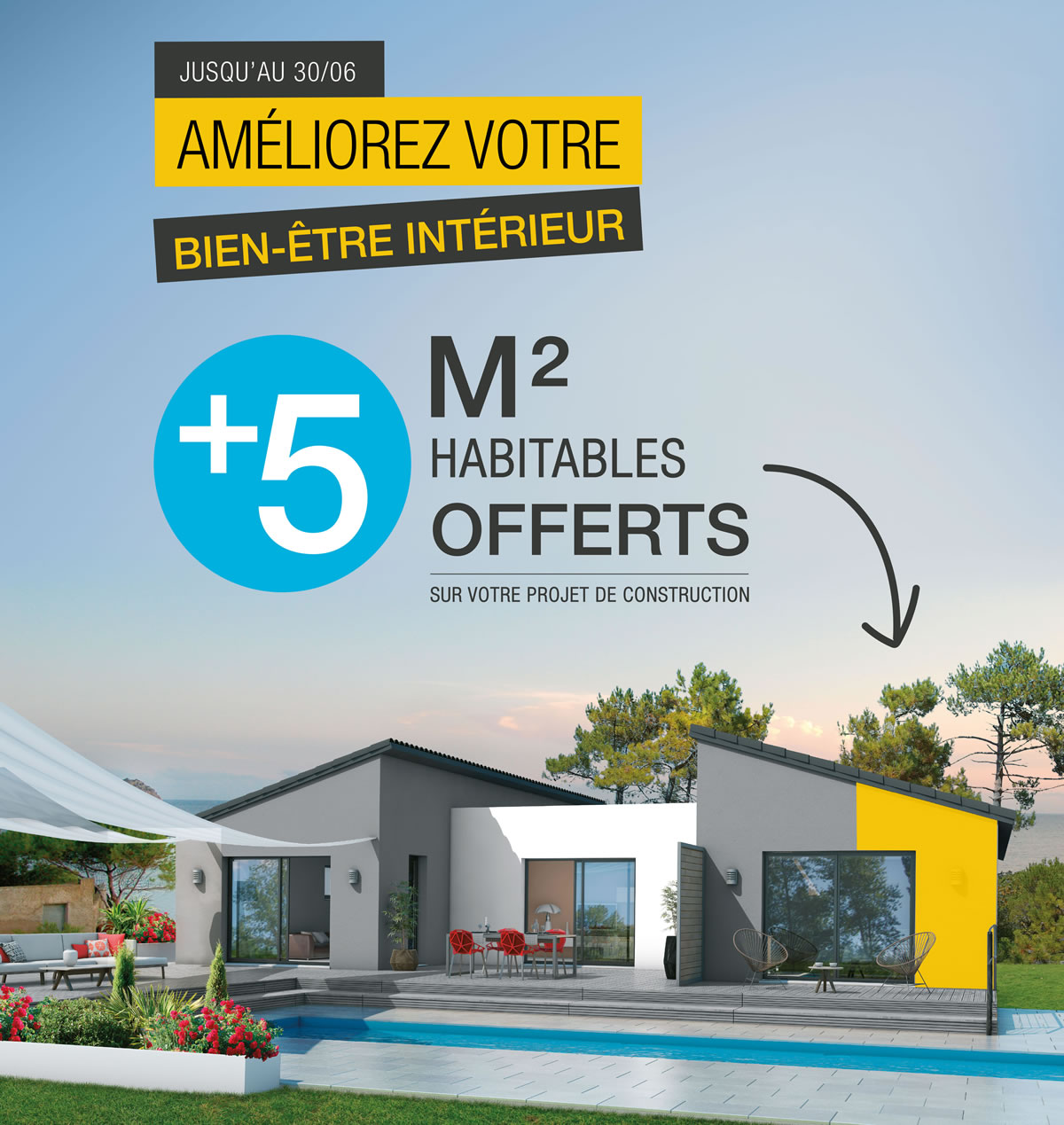 5m² habitables offerts avec Demeures d'Aquitaine