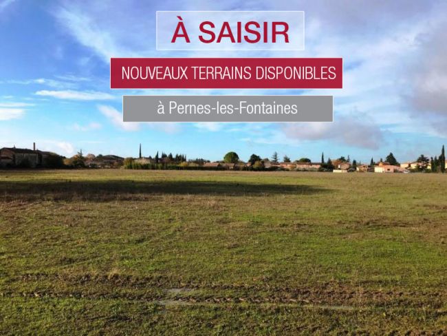 Nouveaux terrains viabilisés disponibles à Pernes-les-Fontaines en Vaucluse