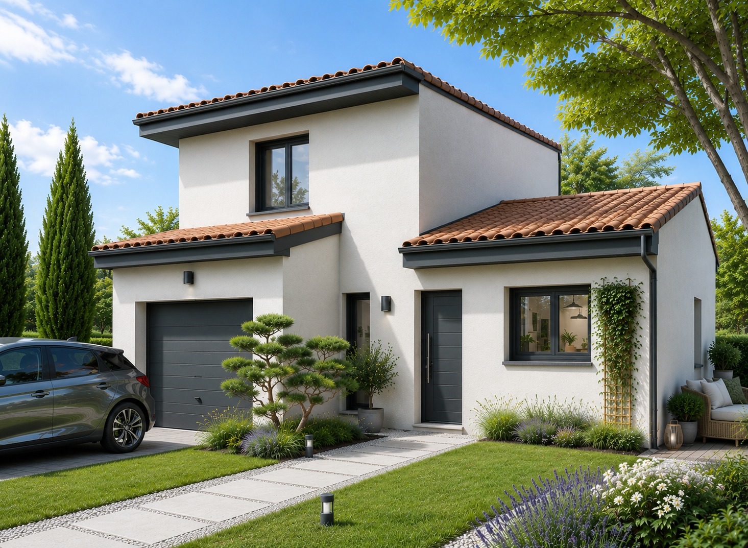 Maison neuve 85 m² à construire à Saint-Estève avec terrain viabilisé 311 m² – 3 chambres et garage