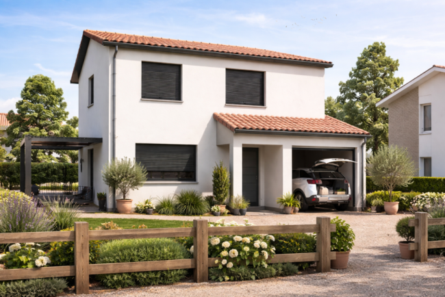 Villa étage 3 chambres sur 200m² de terrain