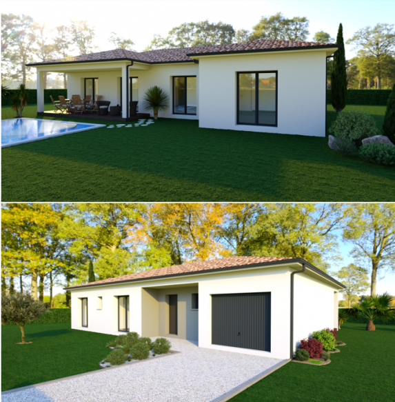 Maison Contemporaine 3 chambres avec garage