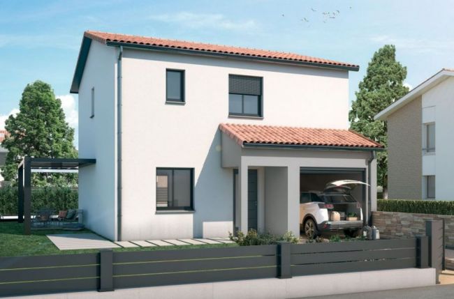 Maison neuve 4 pièces et garage sur belle parcelle à Saint Nazaire de Pézan