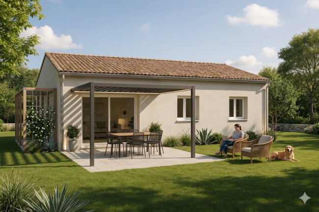 Maison neuve 70 m² à Lamasquère – Terrain viabilisé 657 m², 3 chambres et suite parentale