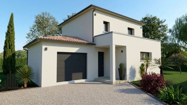 Maison contemporaine à étage de 130 m² avec garage sur terrain de 430 m² à Aussonne (31840)
