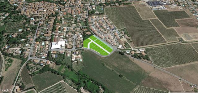 Canet à 20 mn au nord de Narbonne joli terrain constructible  viabilisé de 422m²