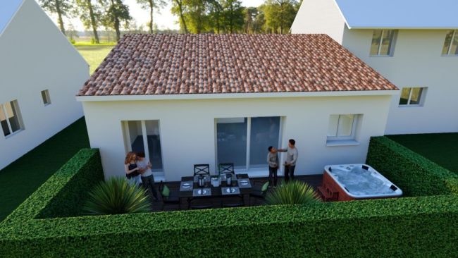 Villa de plain pied 83m² avec garage à vélos de 10m² à CAVEIRAC