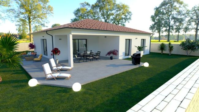 La salvetat saint gilles  sur terrain de 835 m2 villa plein pied de 120 m2  à voir
