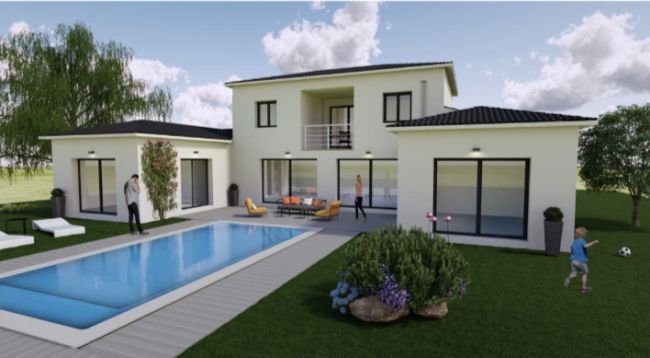 Villa contemporaine avec vue dégagée