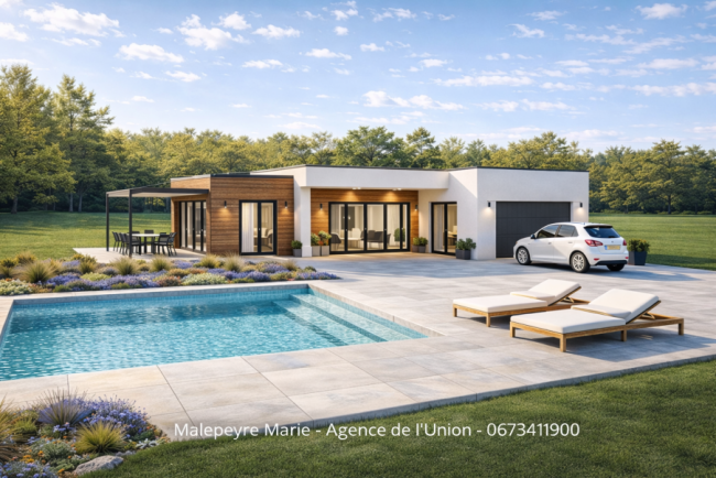 Blagnac – Élégante villa neuve sur parcelle plein sud de 706 m²