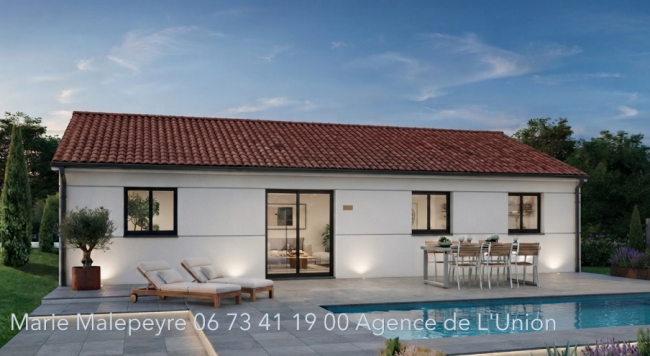 Maison neuve sur mesure à Montjoire (31380) – Terrain viabilisé de 605 m² dans un environnement privilégié