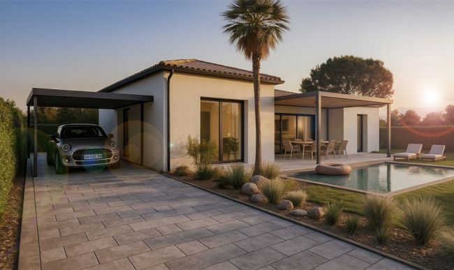 Villa à Batir T4 plain pieds contemporaine 100 m2 à Montgiscard 31450