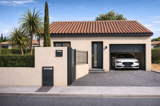 Maison neuve 75 m² à construire à Perpignan – Terrain viabilisé 288 m² avec garage