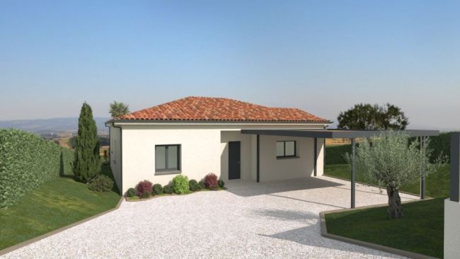 Maison contemporaine neuve de 100 m² avec terrain de 800 m² à L’Isle-Jourdain