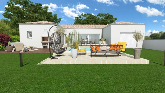Villa de 130m² 4 chambres avec grand garage + terrain à Thézan les corbières (11200)