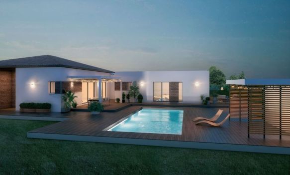 Maison contemporaine de 110 m² avec suite parentale et garage à Narbonne – terrain viabilisé de 605 m²