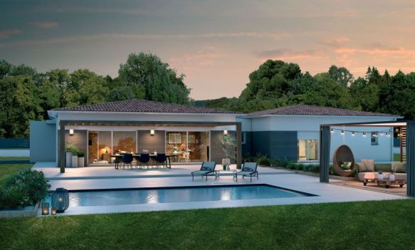 Maison neuve contemporaine de 100 m² avec suite parentale et terrain viabilisé de 740 m²