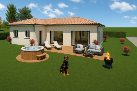 Maison 122 m² avec garage 50 m² idéalement située a Arthes