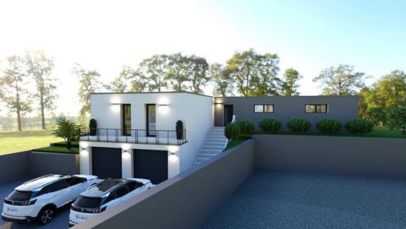 VILLA CONTEMPORAINE TOIT PLAT JUNAS 30250