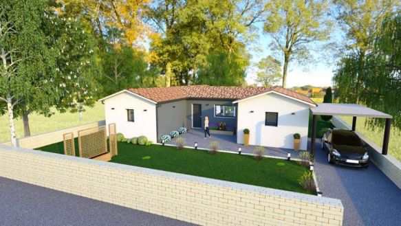 VILLA PLAIN PIED AVEC GARAGE A BATIR POMEROLS 34810