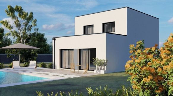 Villemoustaussou 11620 Superbe villa contemporaine 4 chambres 110 m2 sur grande parcelle plate de 1100 m2 exposee plein sud