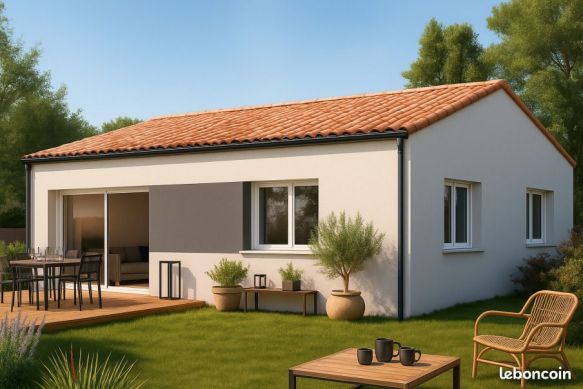 Maison neuve plain-pied 85 m² avec 3 chambres sur terrain viabilisé de 300 m²