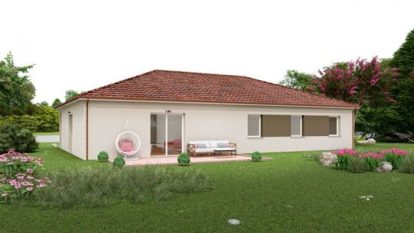 Maison 104 m2 4 chambres avec garage sur superbe terrain avec vue sur les Pyrenees a PAULIGNE 11300