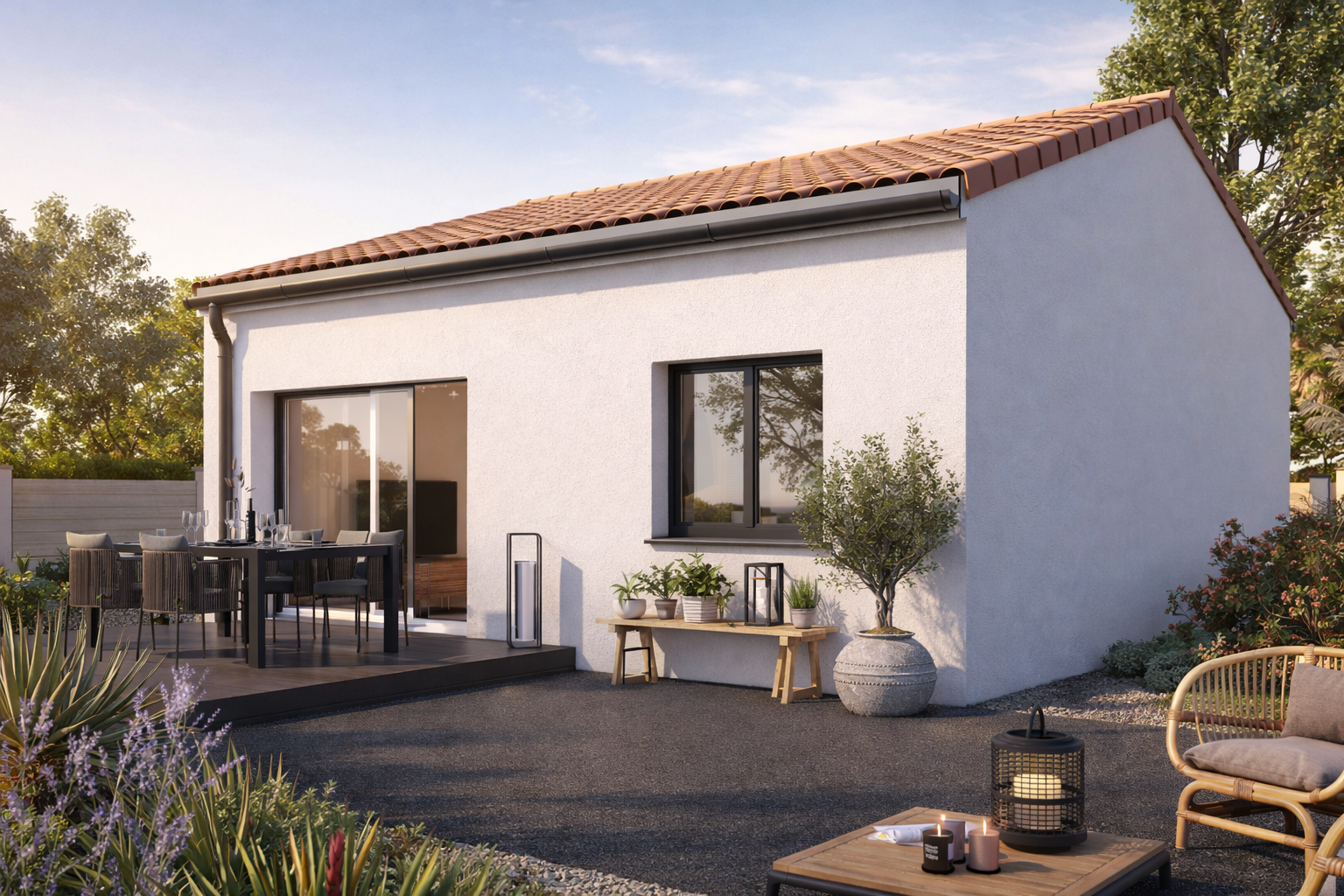 Maison traditionnelle 65 m² avec terrain viabilisé de 300 m² à Portel-des-Corbières, proche commodités, idéal solo-accédants et retraités
