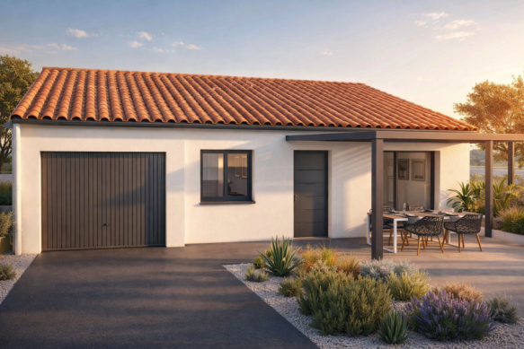 Maison neuve 81 m² avec 3 chambres sur terrain viabilisé de 242 m² à Coursan (11110)