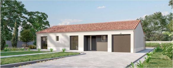 Beau plain pied de 90 m² avec garage de 15 m² intégré