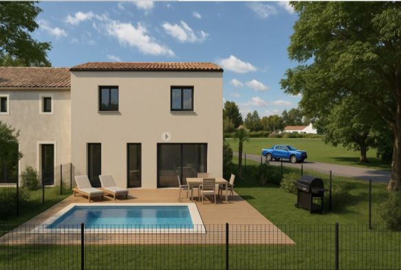 Maison neuve à étage à Saint Jean Lasseille