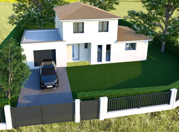 Terrain 392 m2 Fonsorbes et villa etage T4 avec garage