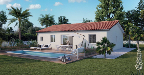 Maison neuve plain-pied 85 m² avec garage à Cruscades (11200), terrain viabilisé de 400 m² proche écoles et commodités