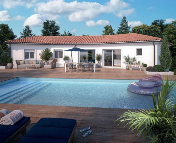 Maison plain-pied à bâtir 98 m² avec garage sur terrain 588 m² à Vinassan, proche écoles et commodités