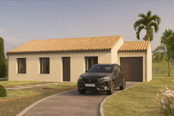 Maison traditionnelle 100 m² de plain-pied sur terrain de 455 m² à Montaigut-sur-Save
