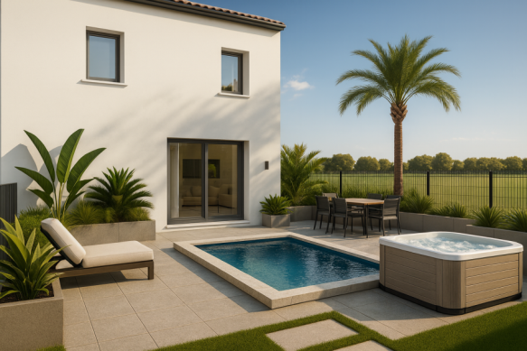 Maison neuve 3 pièces à Ponteilla