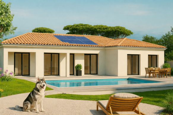 Maison contemporaine 120 m² à Léguevin sur terrain viabilisé avec suite parentale et espace ouvert