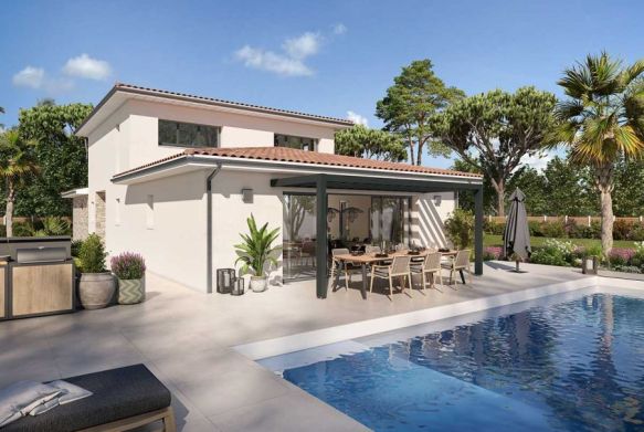 Superbe villa contemporaine 4 pièces avec 3 chambres et garage à La Palme