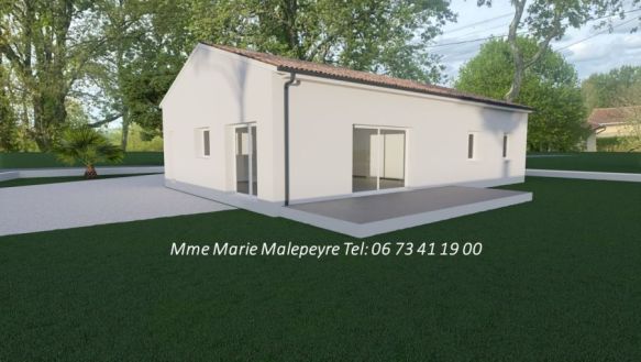 Maison neuve 3 chambres à Mirepoix-sur-Tarn sur terrain viabilisé proche commodités, écoles et transports