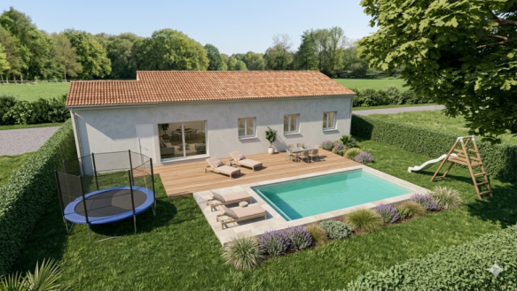 Maison contemporaine neuve 100 m² à Toulouse Saint-Simon avec terrain 430 m² : 3 chambres, suite parentale et proche commodités