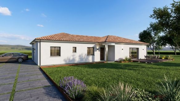 Maison contemporaine neuve de 90 m² avec terrain de 900 m² à Clermont-Savès (32600) – 3 chambres et garage