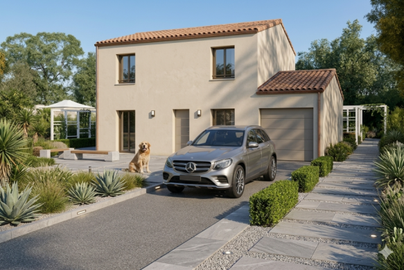 Maison neuve à étage 120 m² à Ondes 5 pièces suite parentale garage sur terrain 520 m² centre ville