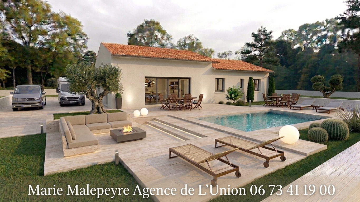 ENVIE D'ACHETER :  Maison contemporaine neuve 100 m² avec terrain 804 m² à Lanta : le cadre idéal pour votre future vie de famille proche de Toulouse