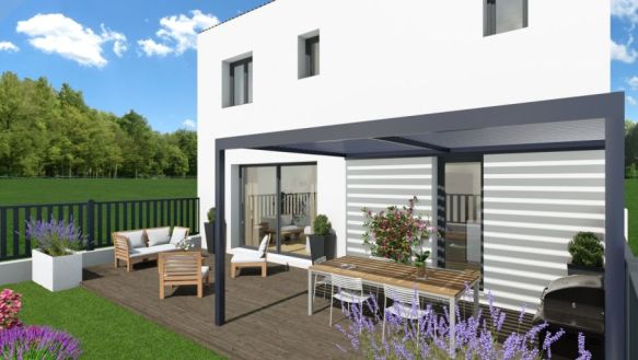 Vinça villa neuve 3 chambres sur terrein 3 faces