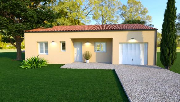 Maison lumineuse 3 chambres avec garage et terrain situé à LAVALETTE 11290 village toutes commodités
