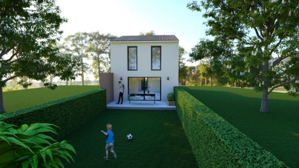 villa étage de 86m² avec 3 chambres et garage à NAGES ET SOLORGUES