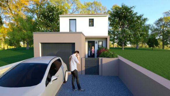 villa étage de 90m² avec chambres et un garage de 16m² à CODOGNAN