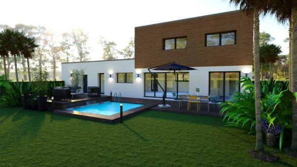 Rare : Castelnau-le-Lez 34170, terrain de 700 m² + villa contemporaine à bâtir