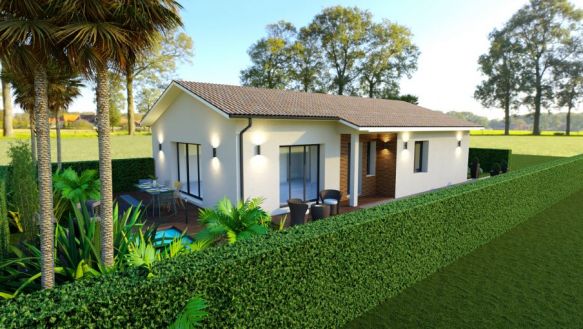 Terrain de 500 m² + villa contemporaine de 100 m² à ST Pons-de-Mauchiens 34230