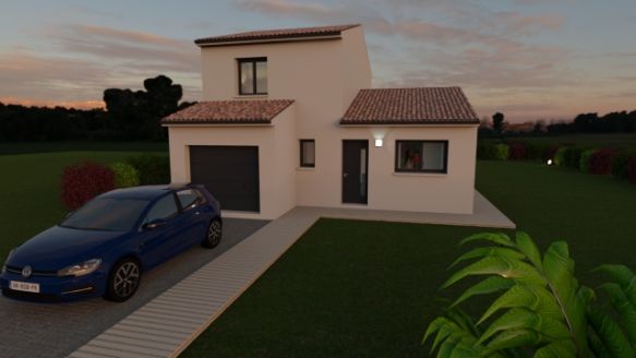 projet de construction + terrain, suite parentale, demi-étage, argeles 66700